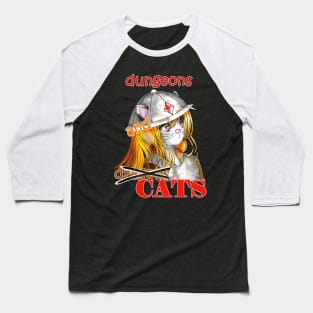 dungeons and dragons cat in shining armor Baseball T-Shirt